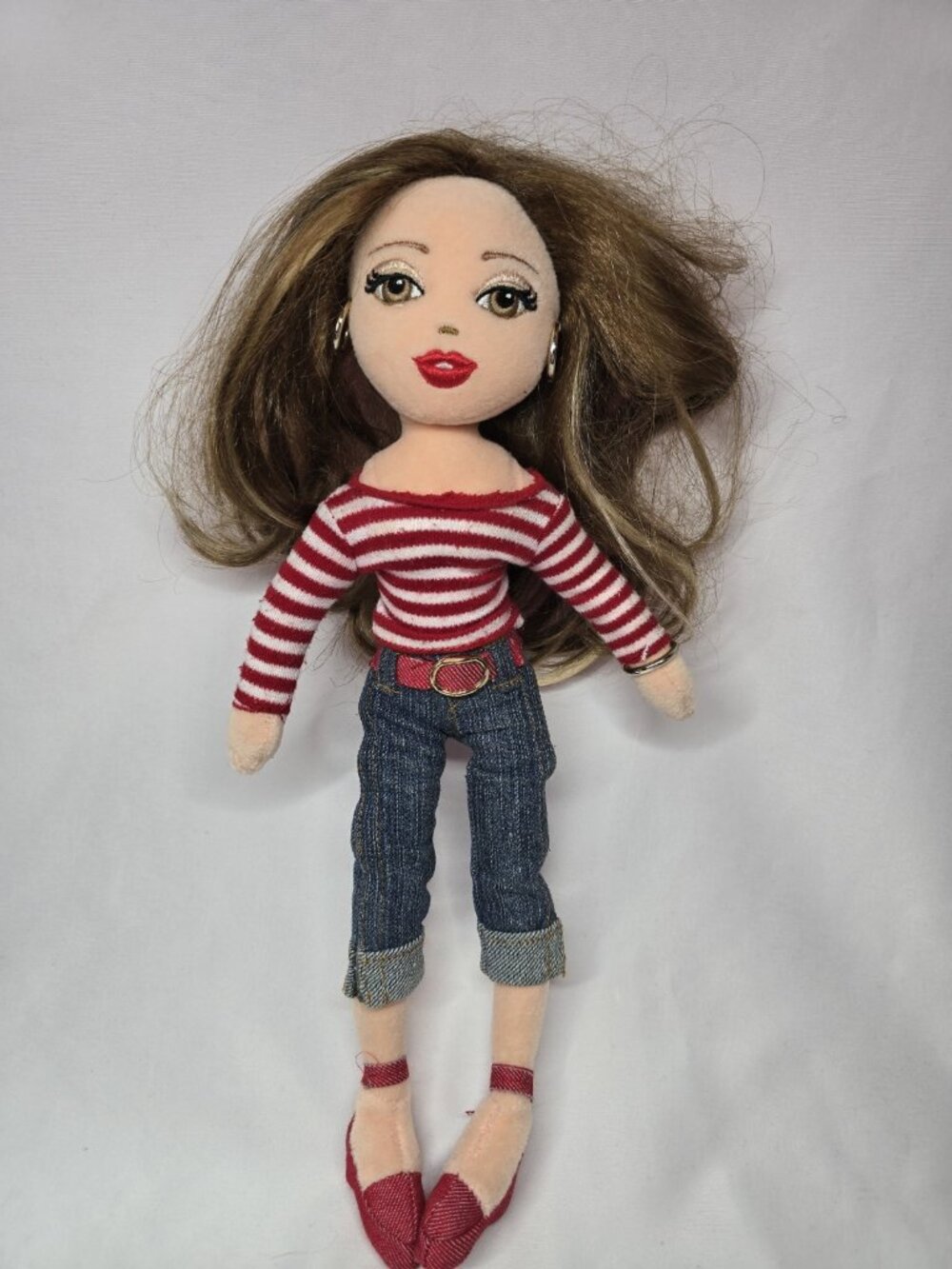 TY Girls Jammin Jenna Doll Flexible Poseable Plush Doll 13” No Code